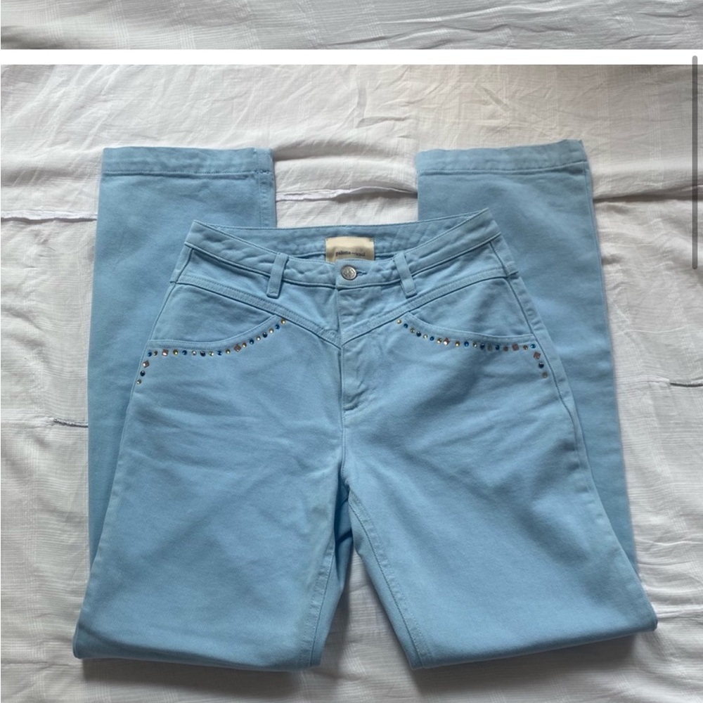 Paloma Wool Light Blue Straight Leg Pants